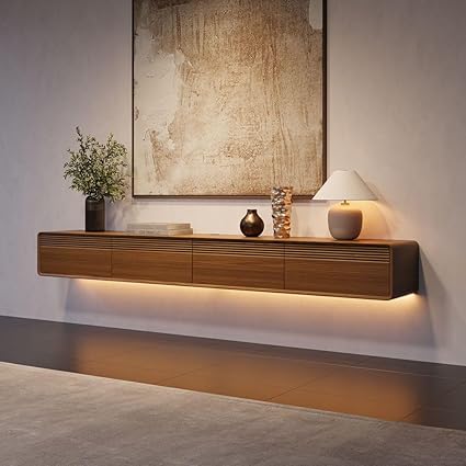 Amazon.com: POVISON Fully-Assembled Mid-Century Modern Floating TV ...