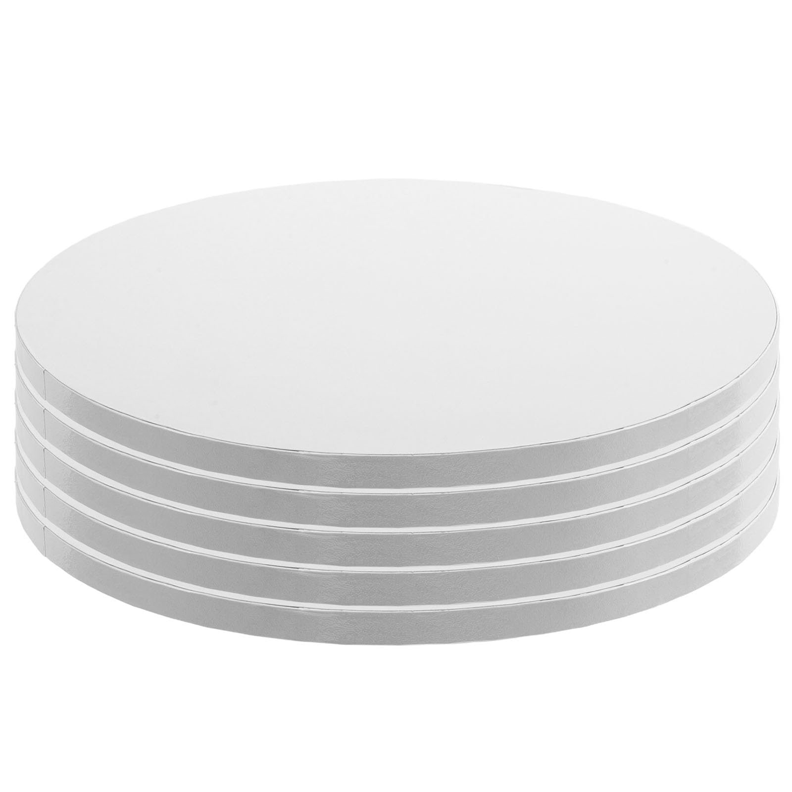 VALICLUD Plateaux à Gâteaux Ronds en Papier Ondulé Blanc 5 Pièces
