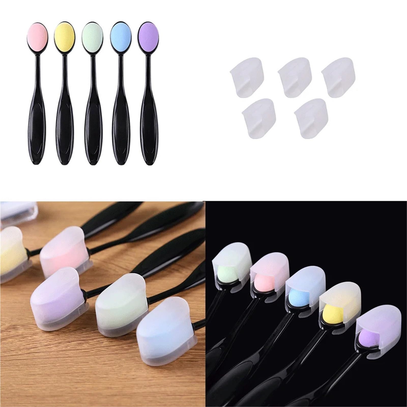 50 brochas de mezcla para hacer tarjetas, tapas de esponja para mezclar, útiles para pintar con tinta, kit plano, herramientas para tarjetas de álbumes de recortes (TT462)