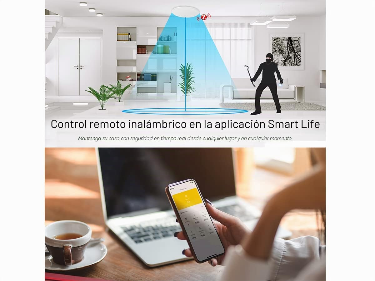 ZigBee Sensor de Presencia de Personas, Detectores de Estado de Movimiento Dormir Hablando de Caída Accidental, Instalación Empotrada
