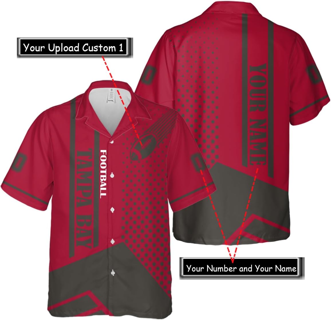 Personalized Tampa Bay Football Team Buccaneers Hawaiian Shirts for Men, Gift for Fan