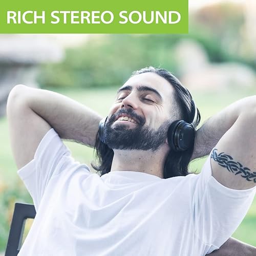 Miniatura 3 de Avantree AH6B - Auriculares intrauditivos Bluetooth con micrófono desmontable para el trabajo en la oficina o en casa, sonido premium, 22 horas de