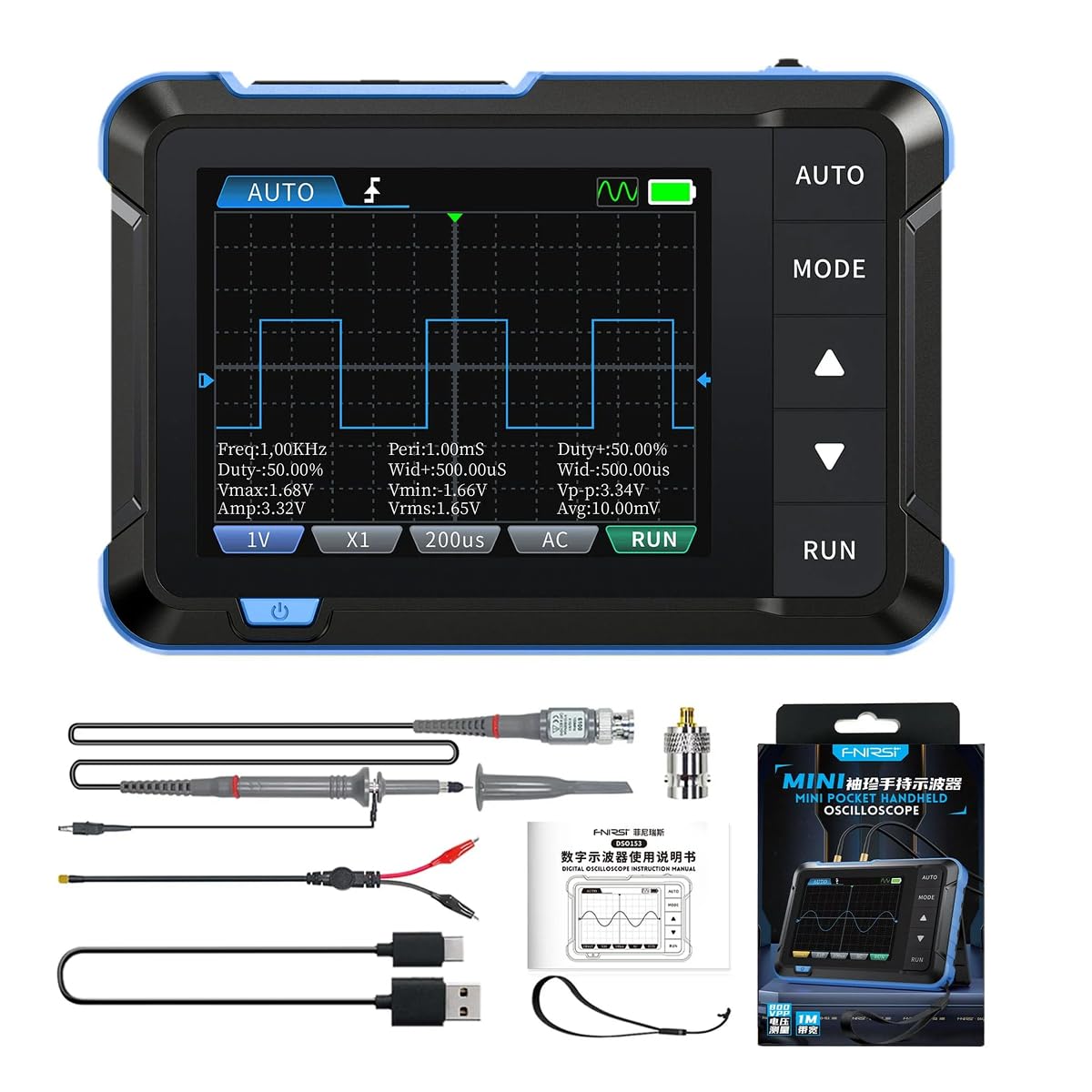 Yellow Tommy Digital Oscilloscope with Waveform Generator| DSO153