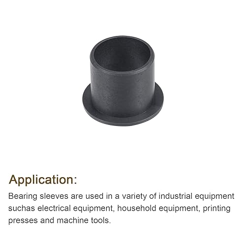 Miniatura 70 de uxcell Los rodamientos ensanchados de la manga 32.8 ft m diámetro interior 39.4 ft m OD 19.7 ft m longitud POM envueltos bujes sin aceite negro