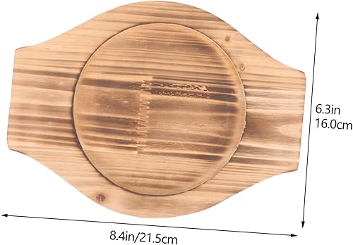 Miniatura 3 de Uonlytech Teppanyaki Bandeja cuadrada de madera underliner caliente Pot Place mat Cooking Bowl Trivet Hot Pot Holder fajita pan underliner Korean