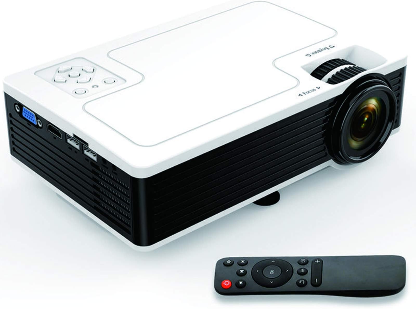 Movie Projector BRILENS Full HD 1080P Support Mini Projector LED Portable Home Theater Indoor Outdoor Compatible with HDMI USB VGA AV TV TF 30,000 Hours for Cinema Laptop PS5 Game 300" Image Dispay