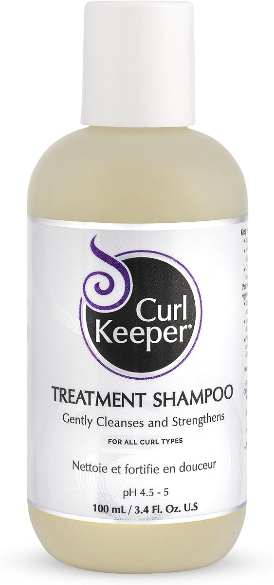 Curl Keeper Treatment Shampoo for Curly Hair, 3 Fl Oz - Daily Shampoo Gently Cleanses, Strengthens & Restores All Curl Types - Sulfate-Free Formula.