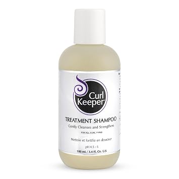 Curl Keeper Treatment Shampoo for Curly Hair, 3 Fl Oz - Daily Shampoo Gently Cleanses, Strengthens & Restores All Curl Types - Sulfate-Free Formula.