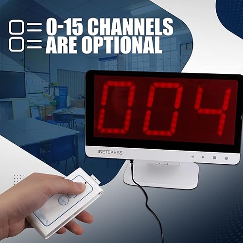 Miniatura 3 de Retekess TM101 - Sistema de zumbador inalámbrico para preguntas y respuestas, volumen de 15 niveles, añade hasta 32 botones, 262 pies, 6 zumbadores