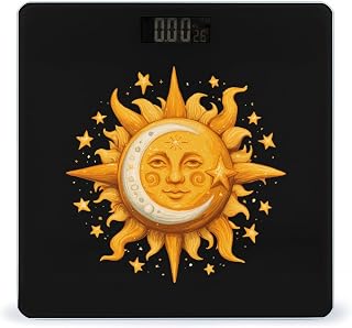 Sun Moon Bathroom Scale LCD Display Digital Scale for Body Weight