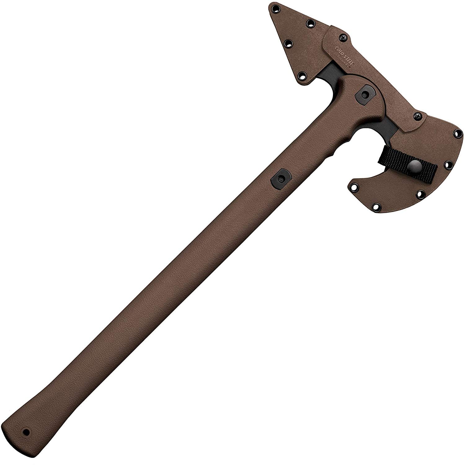 Cold Steel Trench Hawk Tomahawk, Dark Earth, Durable Secure-Ex Sheath