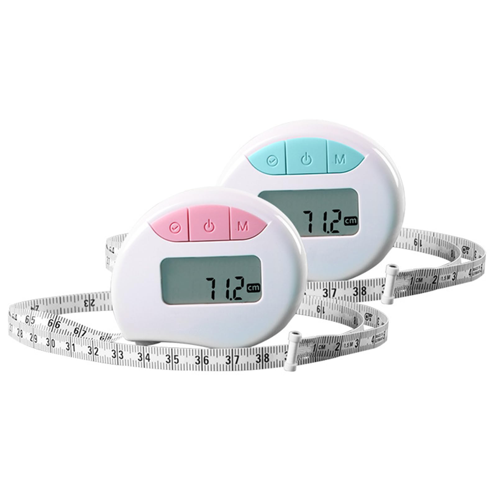 Cinta métrica, cinta métrica, regla compatible con Bluetooth con medición dirigida Cinta suave apta for el control del cuerpo Pérdida de peso Cinta métrica corporal retráctil Cinta de coser(Blue)