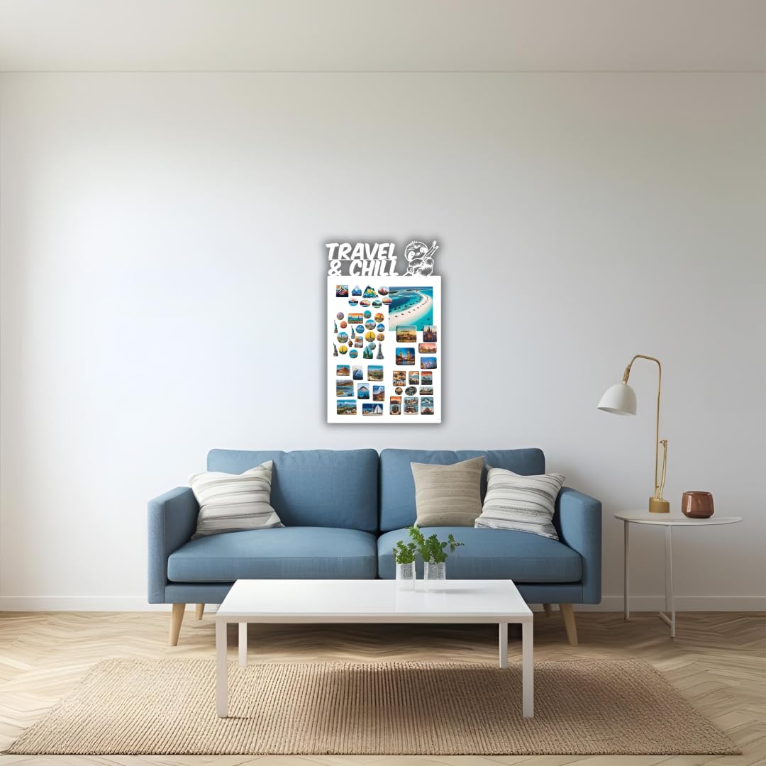 Pizarra Magnética - Tablero Magnético con Diseño de Animal - Ideal Para Imanes y Notas - Pizarra Magnética Para Escribir - Incl. Kit de Montaje - Blanco - 50x80 cm