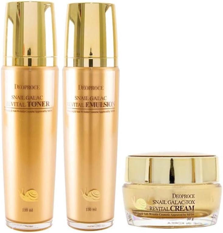 DeoproceSnail Galac-Tox Revital Trio Set (Toner + Emulsion + Cream)