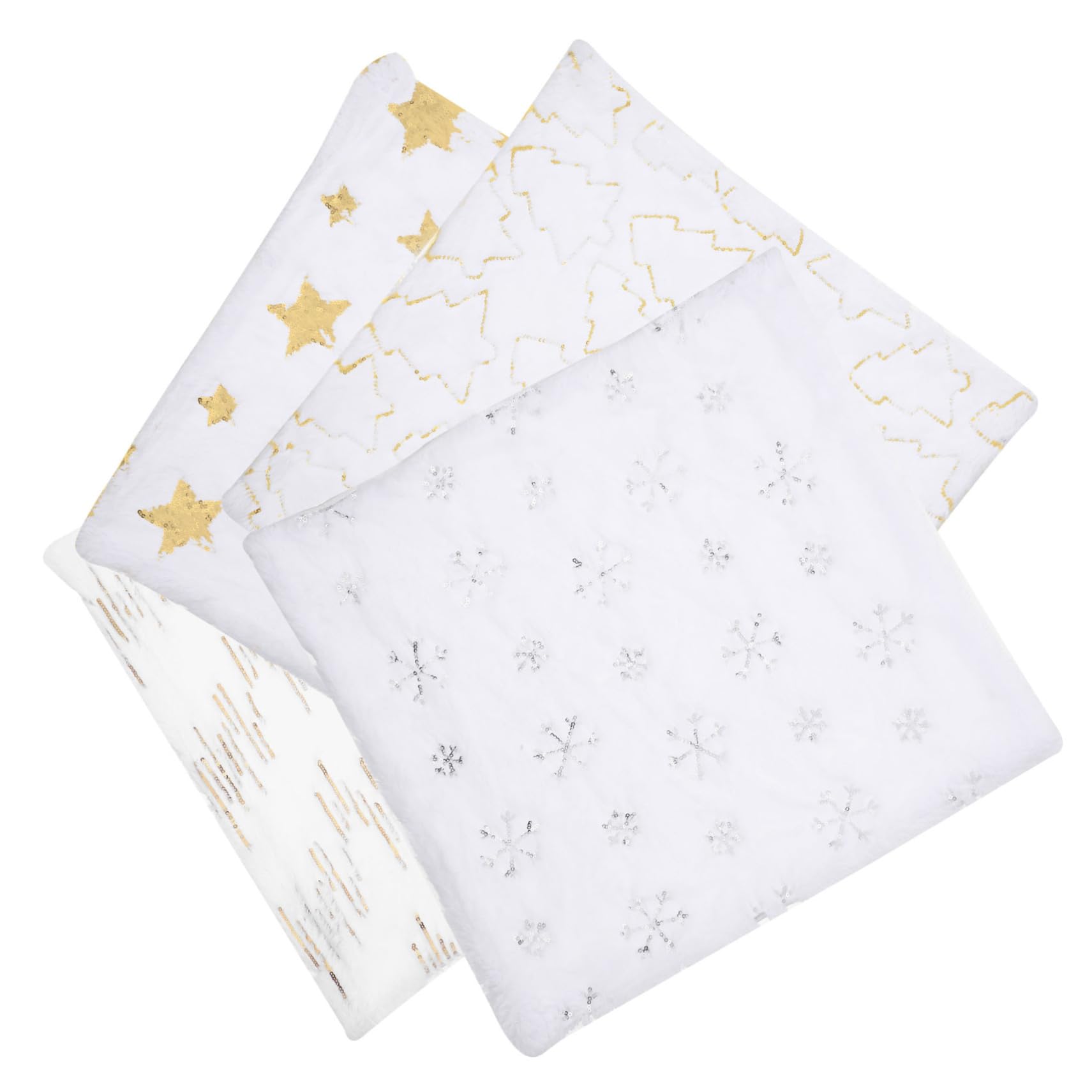 Kichvoe 4pezzi Cuscino Natalizio Federe per Cuscini di Federe Motivo Natalizio Federa Quadrata Decorazione per Casa Uso Versatile Materiale Filo Comfort Duraturo Federa per Divano