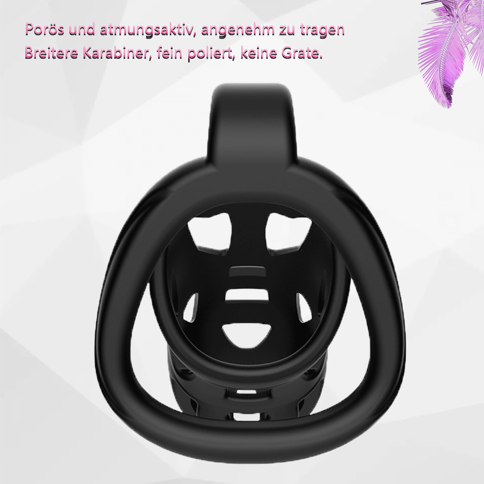 SeLgurFos Ceinture de chasteté 3D Set avec trois anneaux plus larges et ceinture Petite cage à pénis Chastity Cage avec urinoir Cage de chasteté SM Bondage sex toy pour hommes (XS)