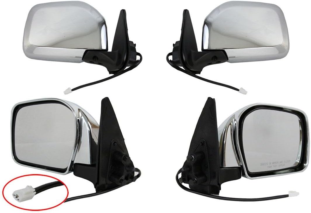 RAREELECTRICAL New Left Driver & Right Passenger Side Door Mirror Compatible With 2001-2004 Toyota Tacoma Power 87910-35840 8791035840 To1321159 87940-35751 8794035751 To1320159