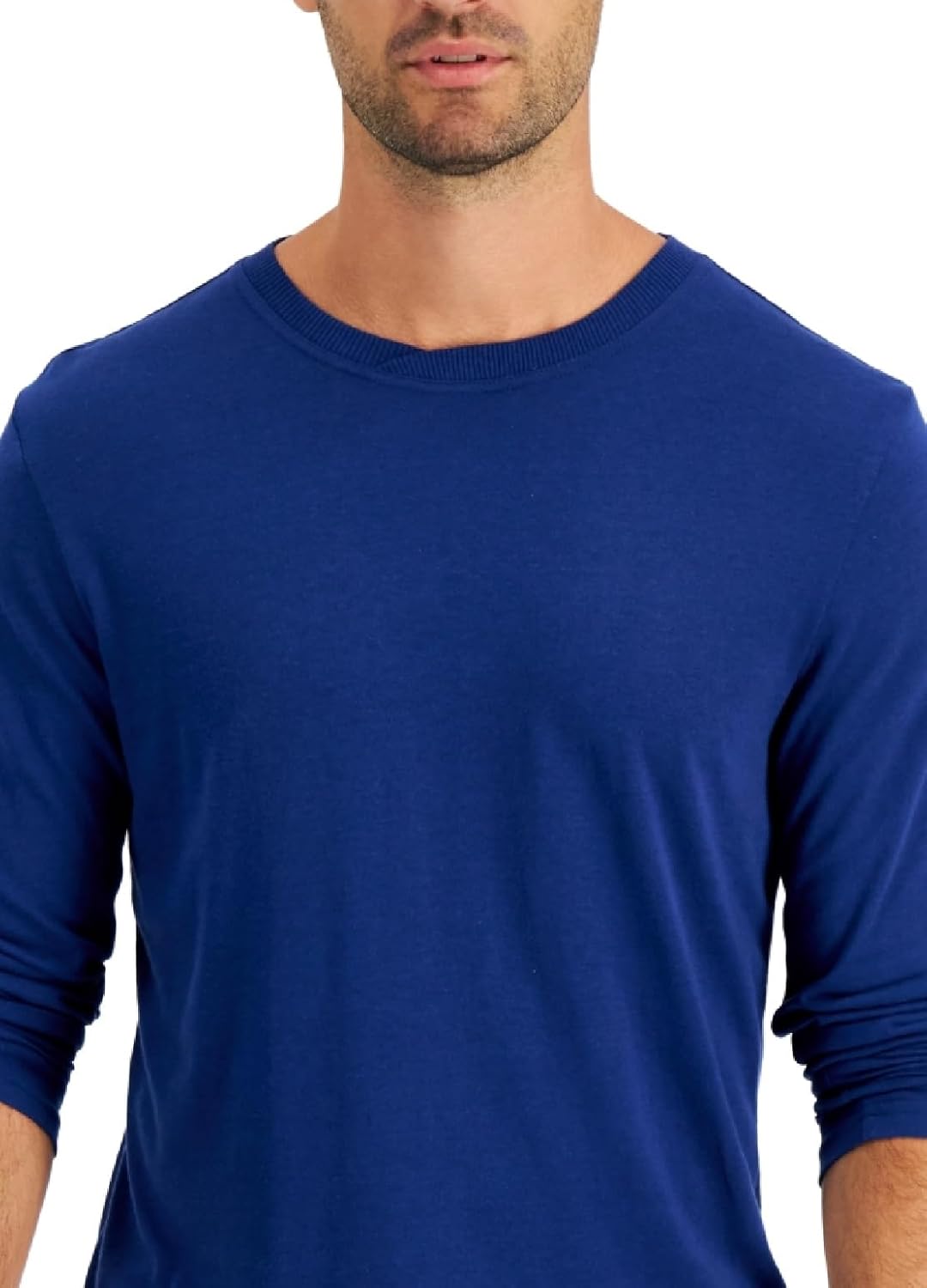 Club Room Men's Chatham Knit Long-Sleeve T-Shirt (Blue, X-Large) - Image 2