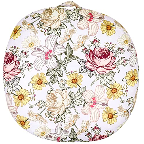 Image of Newborn Lounger Cover for Boys Girls, Removable Cover for Infant Lounger Pillow, Soft Snug Fitted Baby Lounger Slipcover,Floral