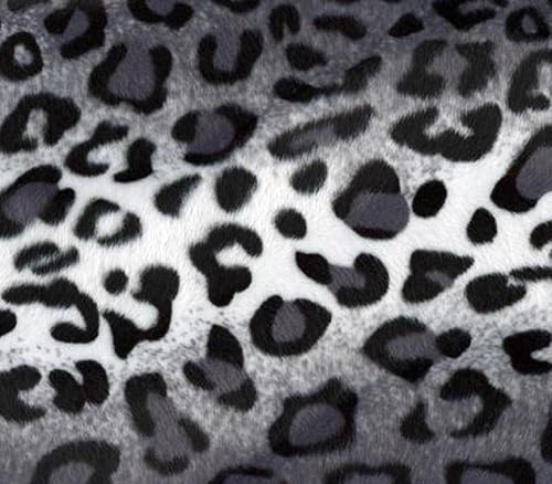Tela Velboa Faux Animal Fur Gris y Blanco Leopardo60 pulgadas de anchoVendido por. disponible en Yaxa Peru