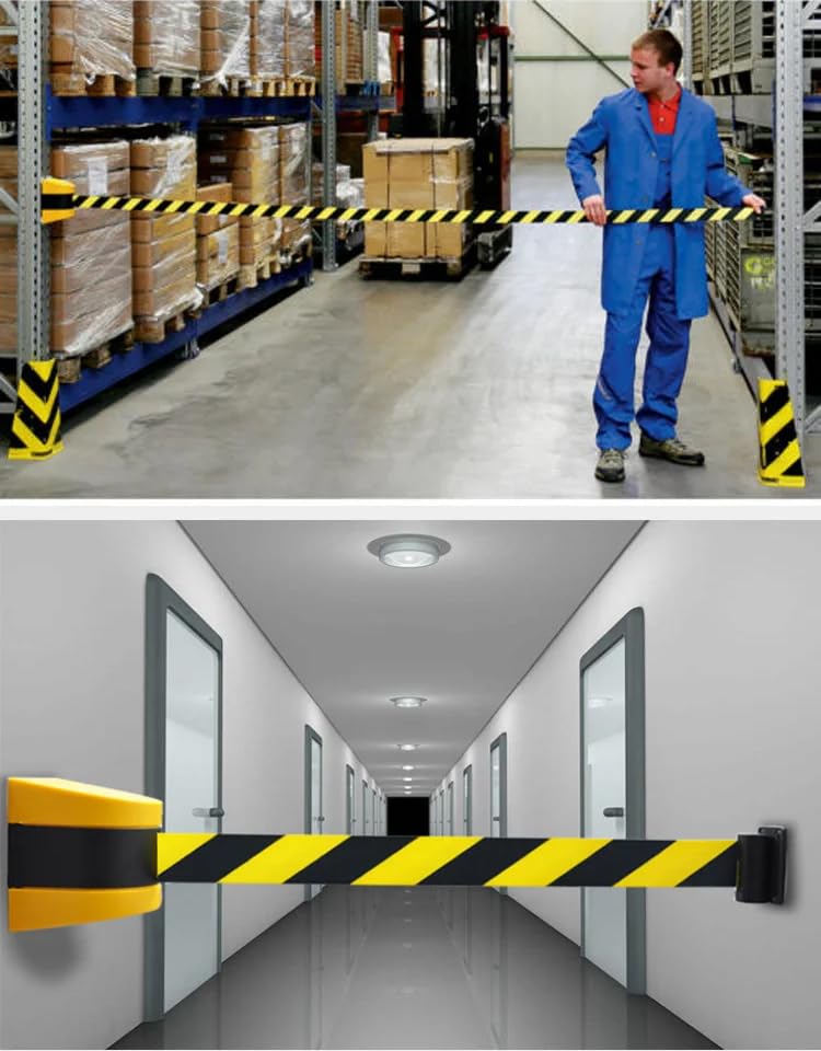 Barrière murale avec sangle auto-rétractable de 2m pour délimiter les accès rapidement - 8