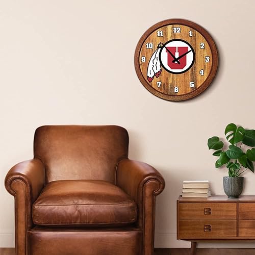 Miniatura 13 de The Fan-Brand NCAA Oklahoma Sooners: Faux Barrel Top Wall Clock Sports Team Bar Sign Décor - Home Man Cave, Party Decoration - Made On Demand