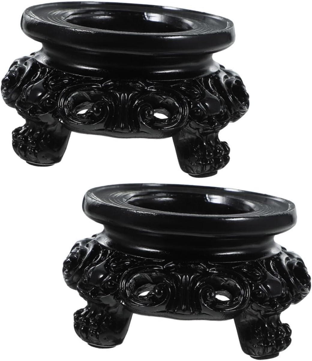 Resin Crystal Ball Stand Base 2pcs for Home Desktop Decor