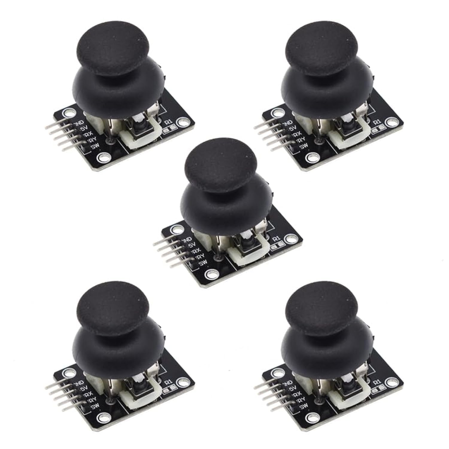 Reland Sun 5PCS JoyStick Breakout Module Shield for PS2 Joystick Game Controller Game Rocker Lever Sensor Module