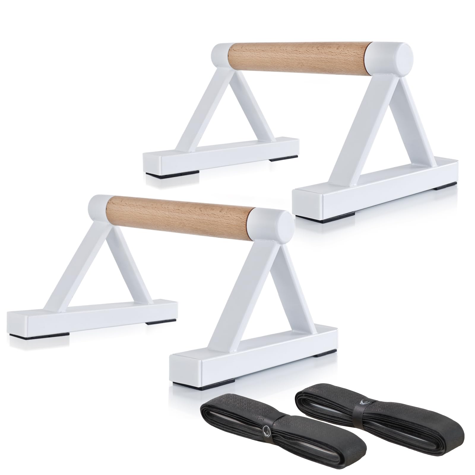BESTWEI 1 Pair Wooden Parallettes Push Up Bars for Men, Strength Training Pushup Stands Handles for Home Calisthenics, Fitness, Floor Workouts Solid