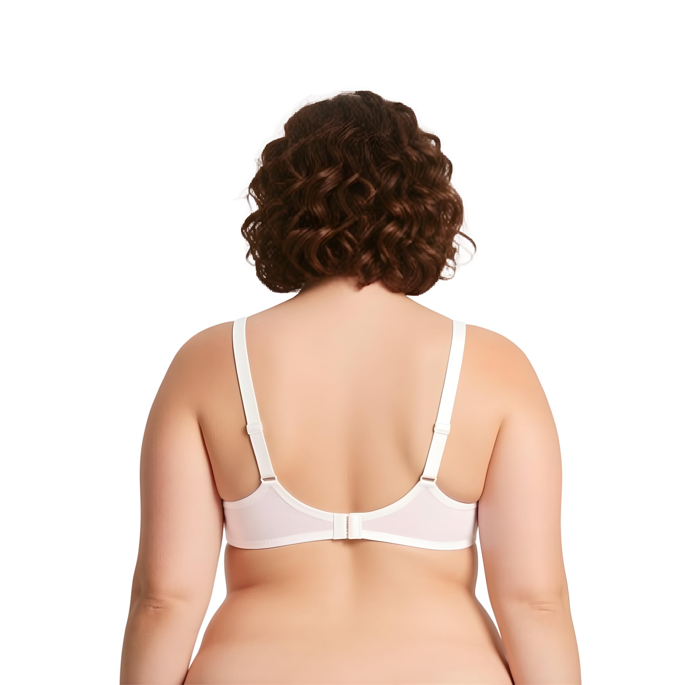 Curve Muse- Reggiseno in Cotone con Balconcino Sfoderato con Ferretto | Stampato, Trasparente, Ferretto