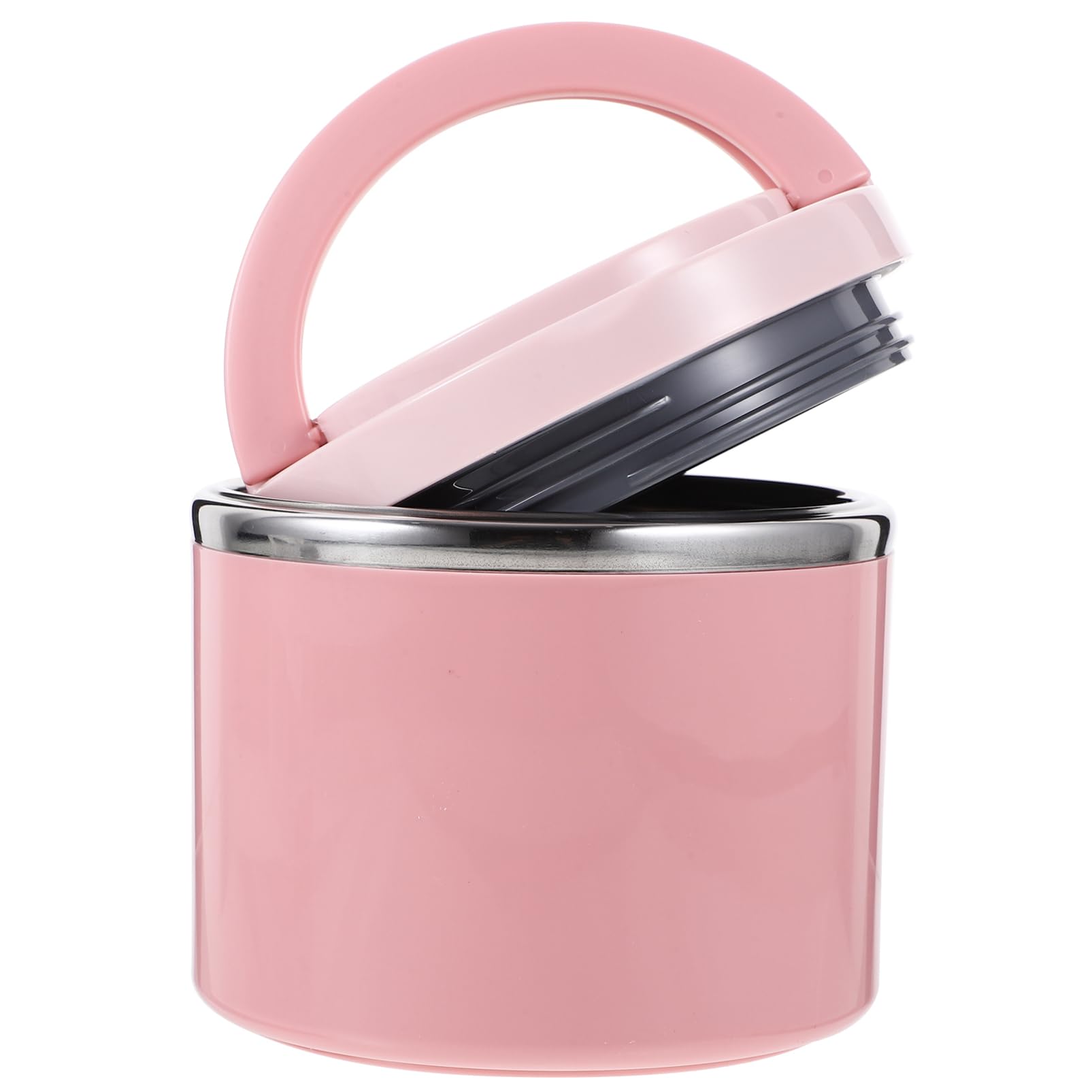 Contenitore Portamerenda Portatile e Resistente in Acciaio Inossidabile per Alimenti da 1000ml Coperchio Ermetico Manico Antiscivolo per Colazione e Cena
