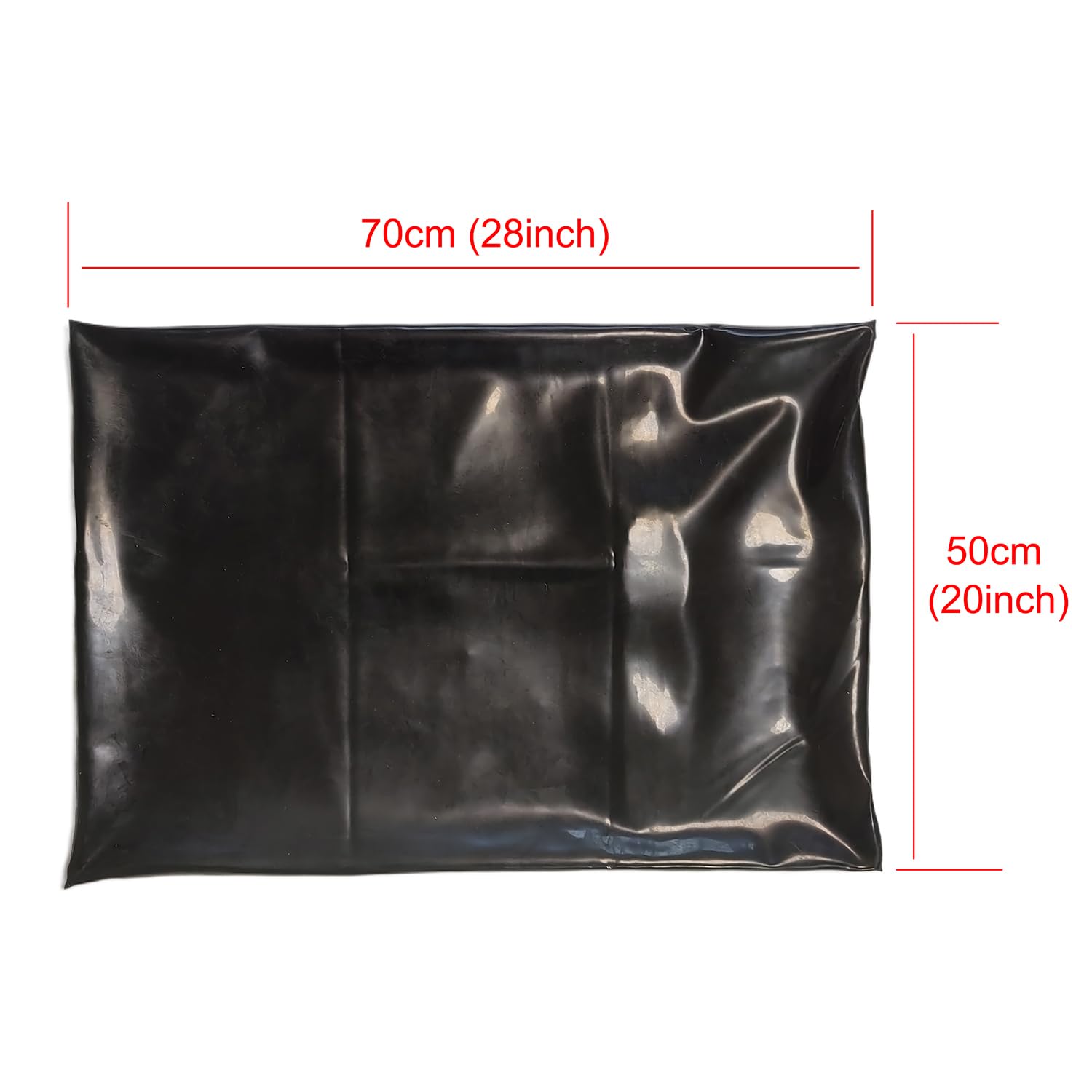Funda Almohada Látex con Cremallera de Goma Impermeable,Funda Almohada de Látex Negra de 20 x 28 Pulgadas (1 Unidad) | Material de caucho natural unisex, hecho a mano, resistente al agua y elástico, 1 pieza, adecuado para amantes del látex