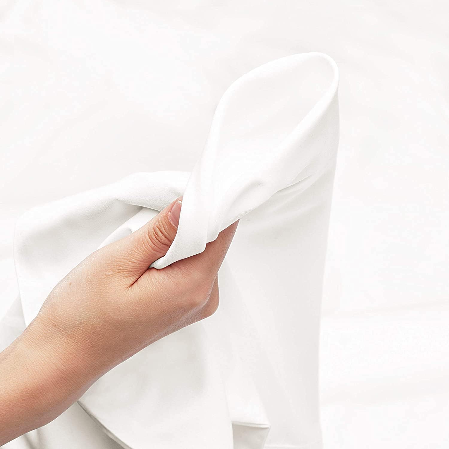 18"- 21" Extra Deep Pocket Fitted Sheet for High Mattress - Hotel Luxury Silky Soft Double Brushed Microfiber Sheet, Wrinkle Free Bed Sheet, California King - White