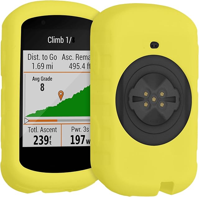 kwmobile Case Compatible with Garmin Edge 530 - Case Soft Silicone Bike GPS Protective Cover - Yellow