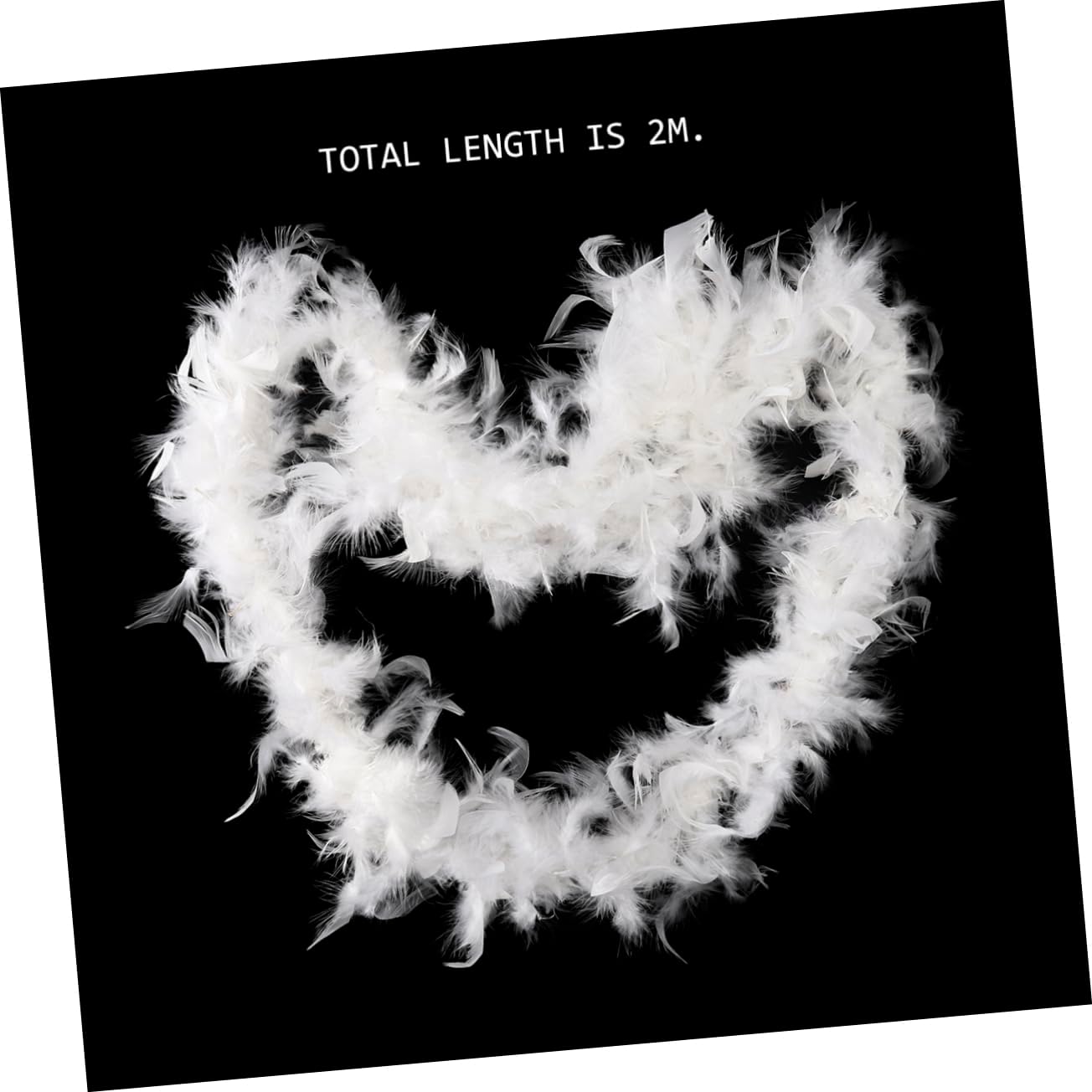 VILLFUL Long White Boa for Dress up Decorative Craft Decor Fun Accessory for Girls and Adults
