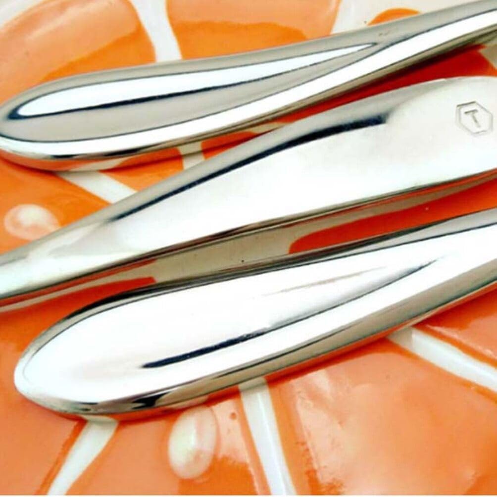 Luxshiny Fruit Forks 3 pcs Stainless Steel 2 Prong Forks 6.49 inch Flatware for Appetizers Desserts Fruit Picks Home Restaurant Hotel Party Serving