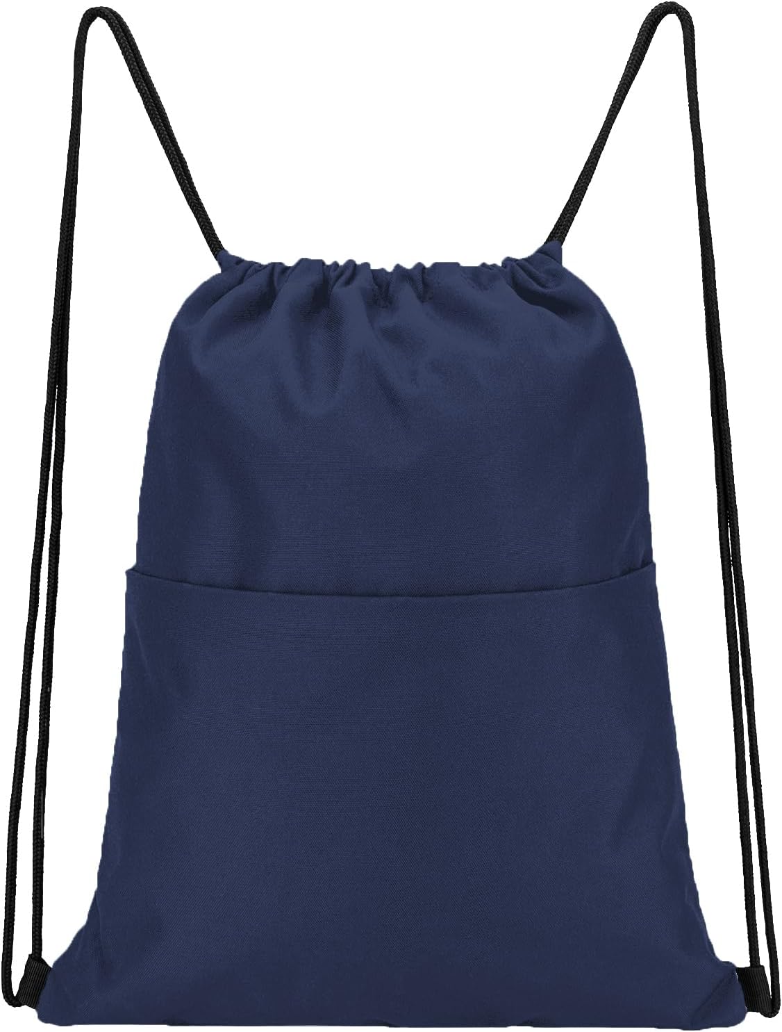 Drawstring Backpack Water Resistant String Bag Sports Sackpack Gym Sack with Side Pocket for Men Women