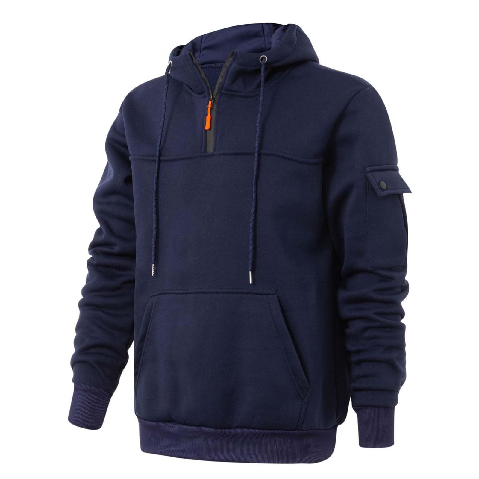 Generisch Felpa con cappuccio da uomo in rosso e nero con