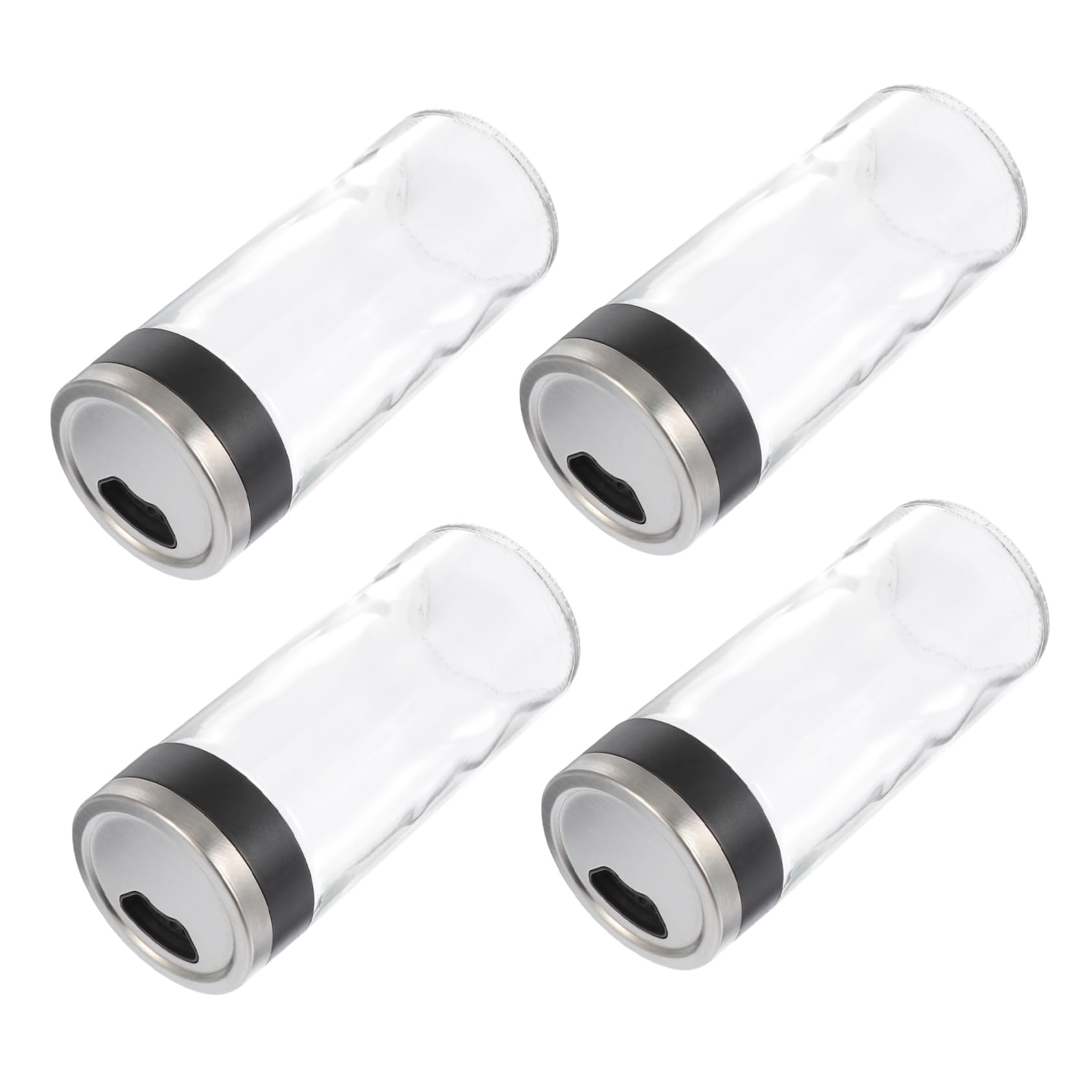 COLLBATH 4 Stück Gewürzflaschen Aus Glas 150 Ml Mit Drehbarem 3-loch Verschluss Vielseitig Für Salz Pfeffer Zucker Praktische Küchen Aufbewahrung