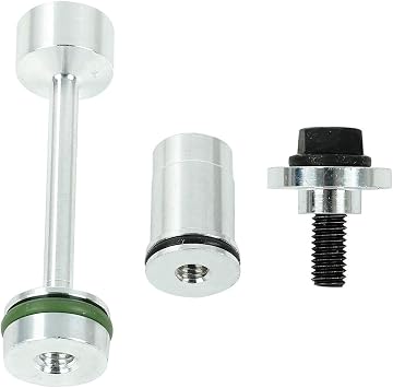 LS Billet Oil Diverter Barbell & Oil Valve Plug &Pickup Tube Hold Down Kit