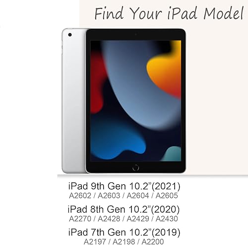 Miniatura 2 de Feams Funda para iPad de 987 generación, funda de piel sintética para iPad de 10.2 2021 2020 2019 con función de encendido y apagado automático para