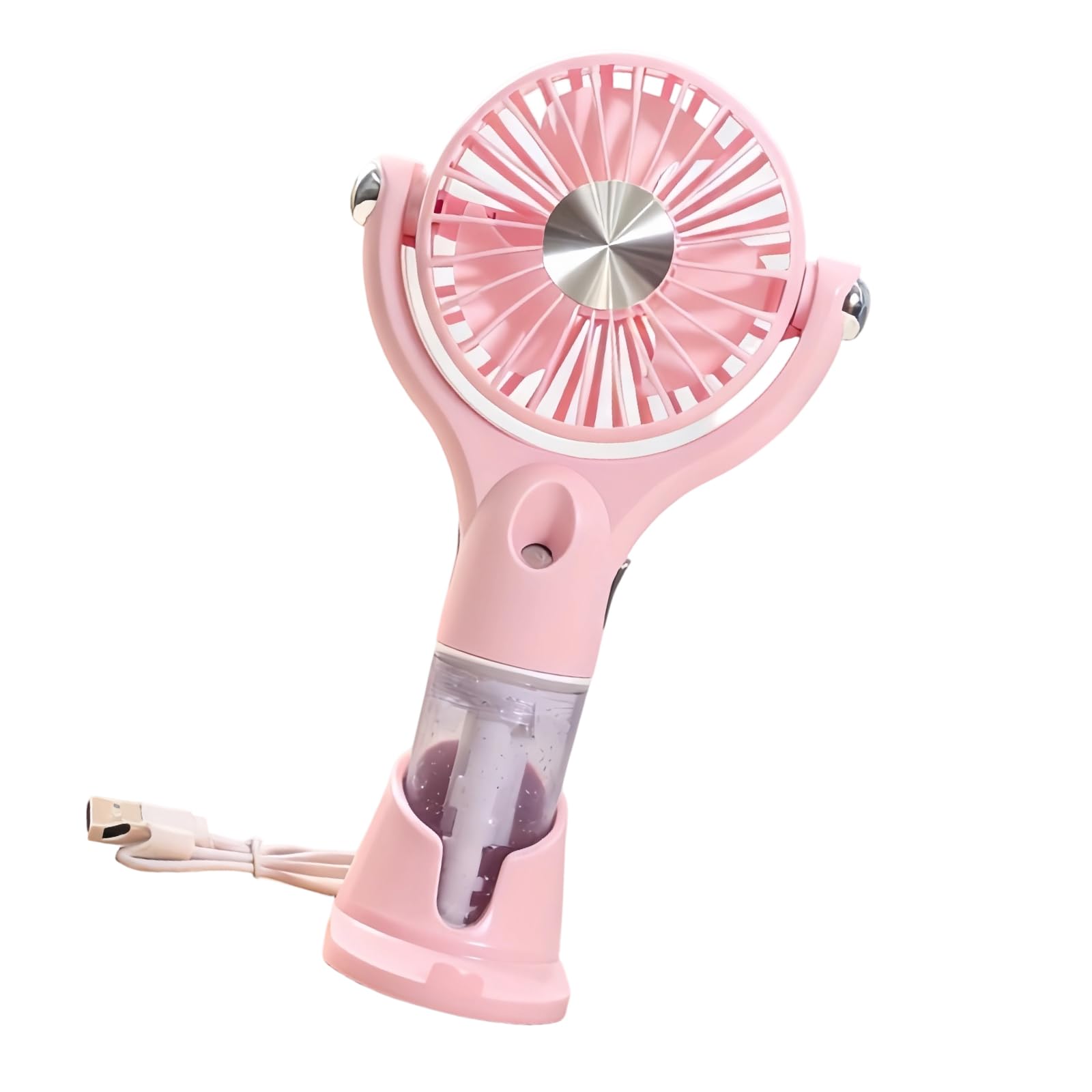 carotoe Portable Handheld Quiet Mist Fan Rechargeable Powerful Fan Personal Cooling Tool for Outdoor Camping Traveling Rechargeable Cooling
