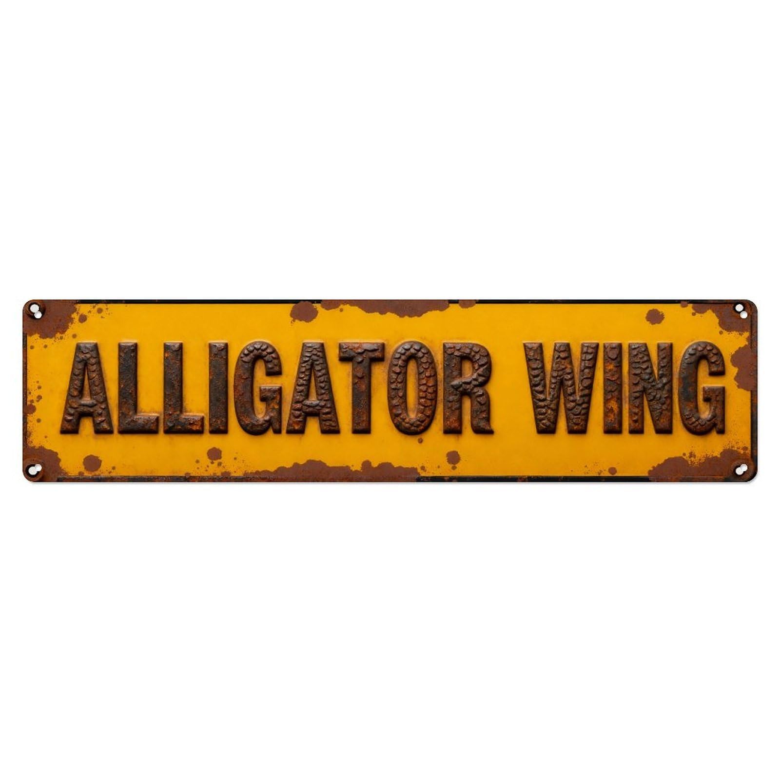 Alligator Wing Pattern Sign Metal Tin Sign Plaque