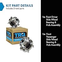 Vista 577 de TRQ Juego de 2 rodamientos de rueda trasera y conjunto de cubo con sensor ABS compatible con Ford Transit Connect 2014-2018