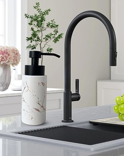 Miniatura 7 de Dispensador de jabón espumoso de 9.5 onzas para baño, dispensador de jabón de espuma de cocina, botella de bomba de espuma moderna recargable,