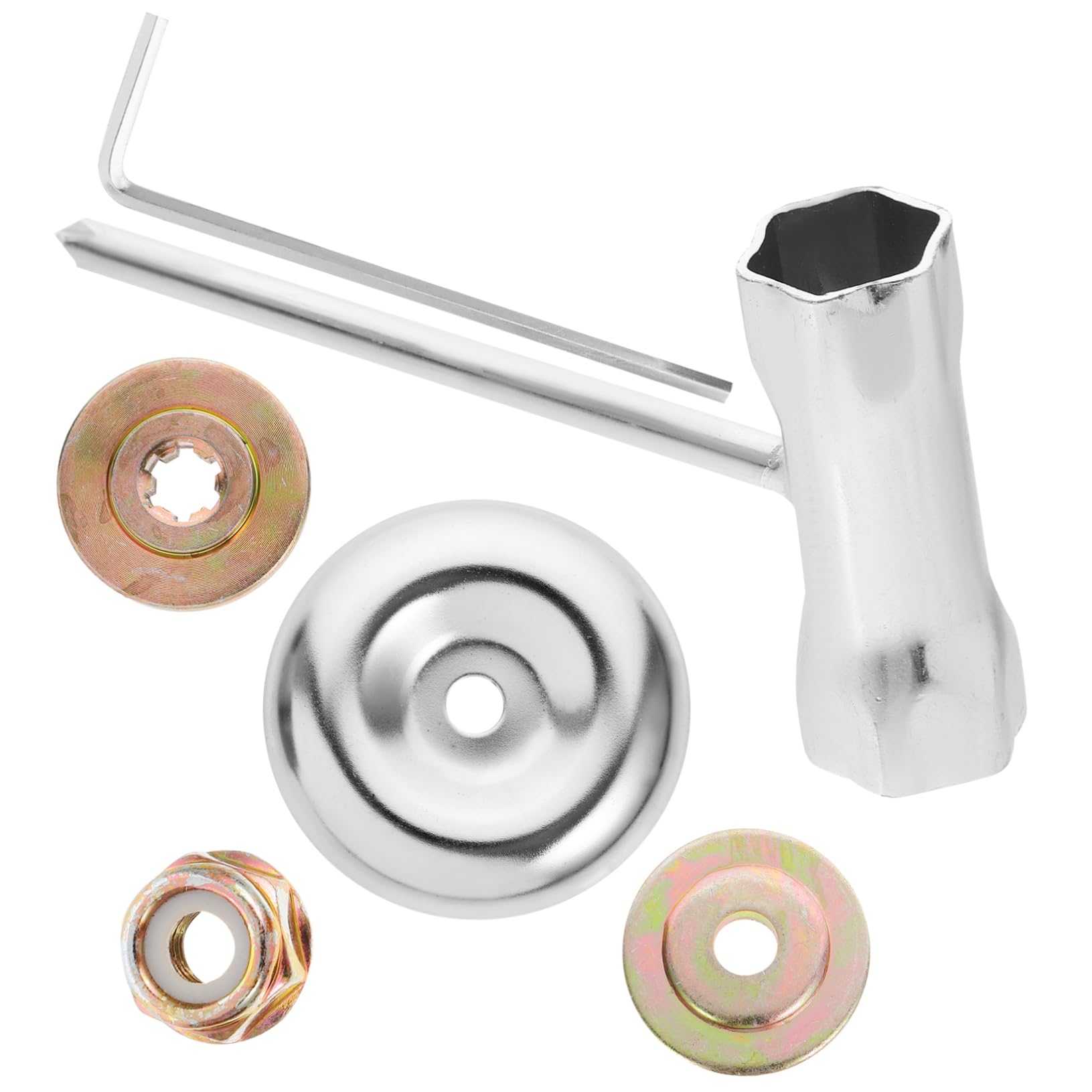 Yardwe 4 Juegos Accesorios para Cortacésped Llave para Cesped Disco De La Máquina Deshierba Llave De Repuesto para Disco De Cortacésped De Jardín Cobre