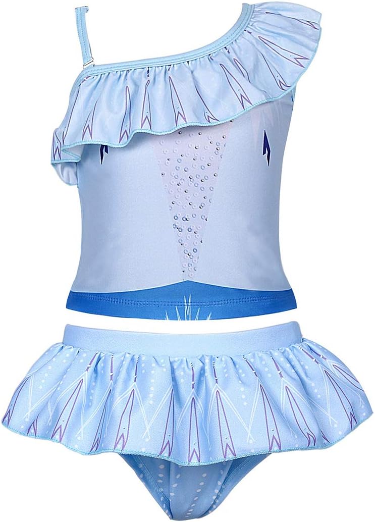 Jurebecia Princess Two Piece Swimsuit for Girls Ruffle Sleeve Bathing Swimwear Baby