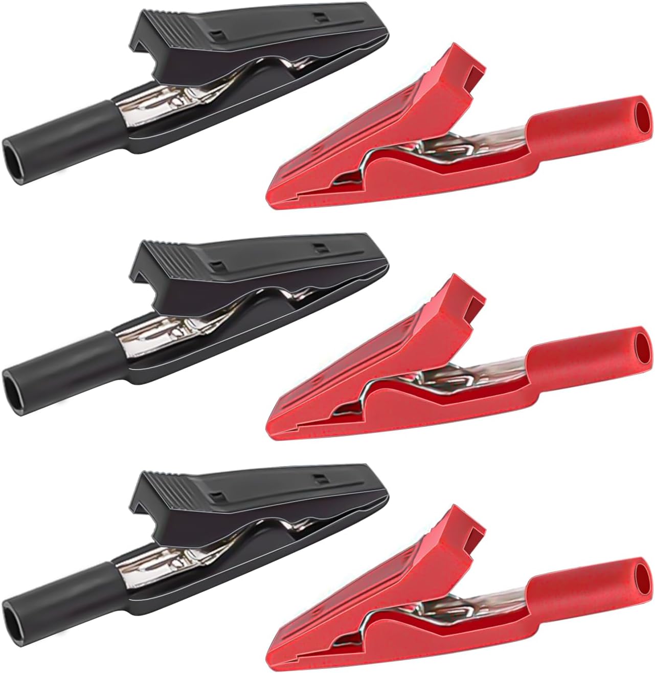 AIPERQ 5 Pezzi Morsetti A Coccodrillo Elettrici Con Cavi, Puntale Di Prova Morsetti A Coccodrillo Isolati 5 Colori 100 Cm 86443901 - Foto 3