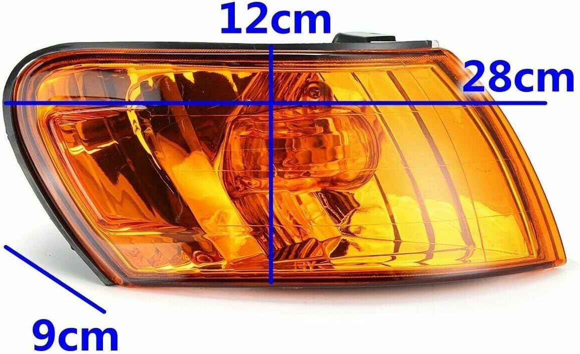 2-Pack Amber Turn Signal Lights for 1993-1997 Corolla AE100/AE101, Direct Fit Parking Corner Lamps with UV-Resistant Len