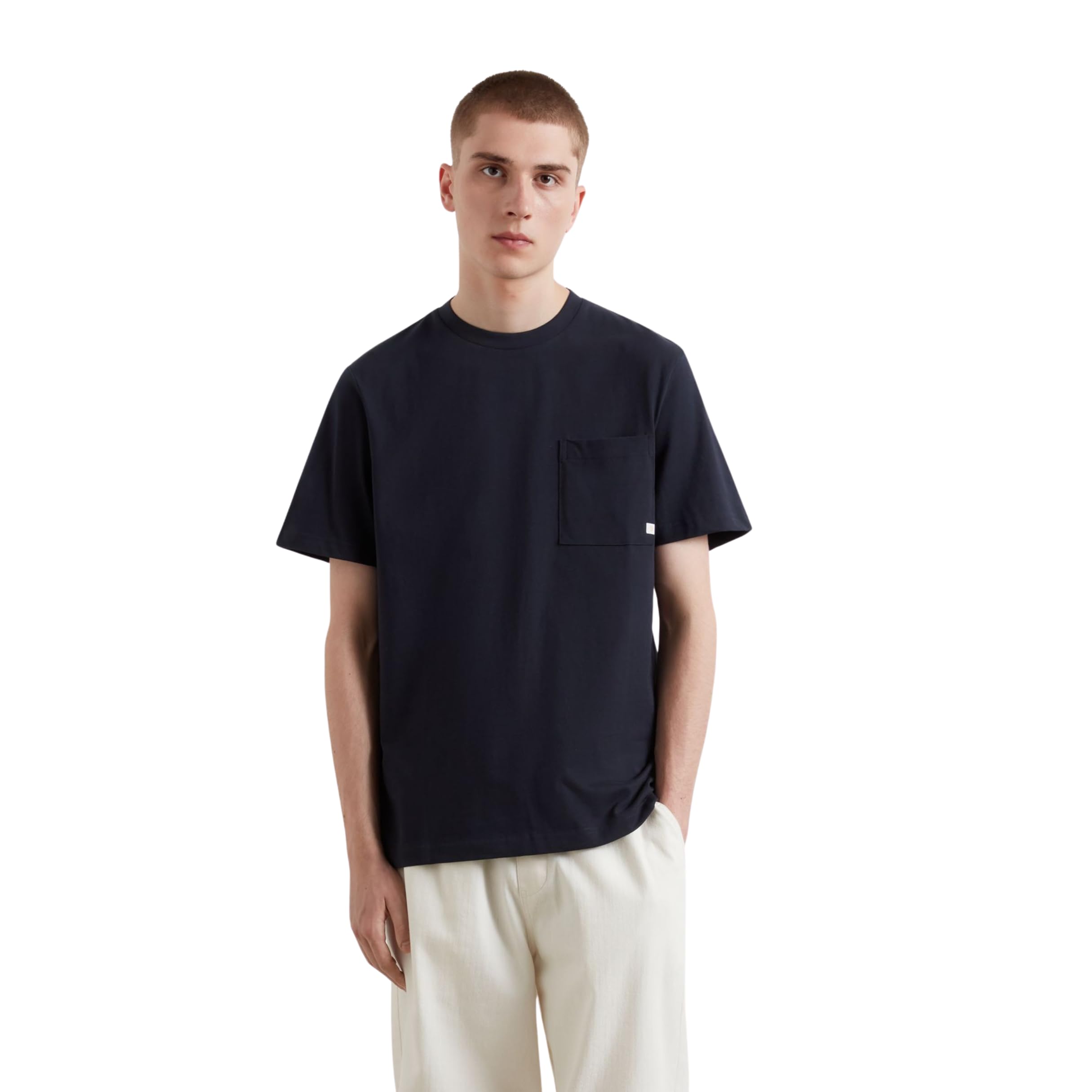 Farah Men's Stacy Pocket Short Sleeve T-Shirt, L, True Navy
